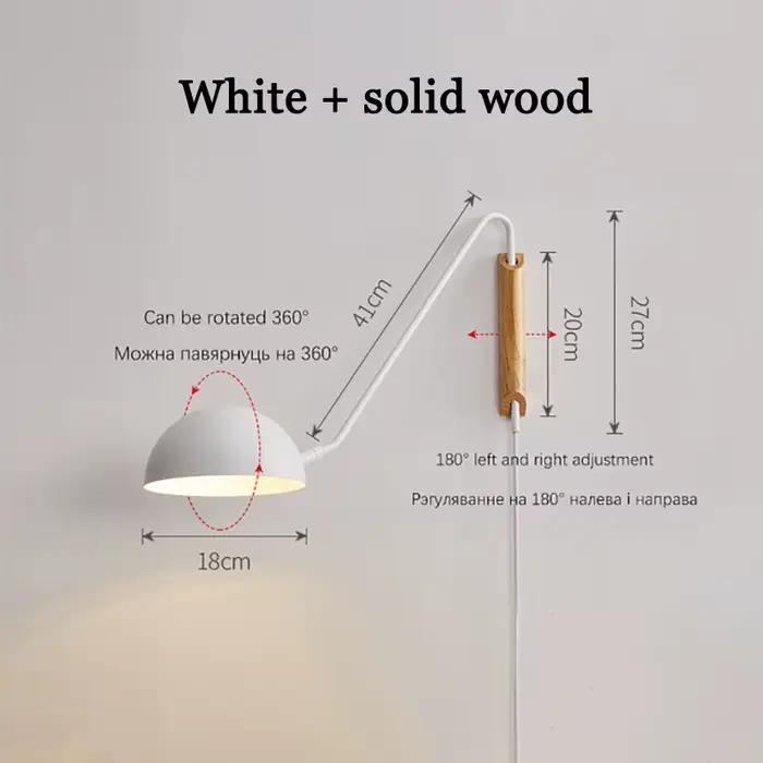 ScandinFrancesco-Applique Murale de oral et Minimaliste en Fer, Bras Pivotant Rotatif, Décor de Mais