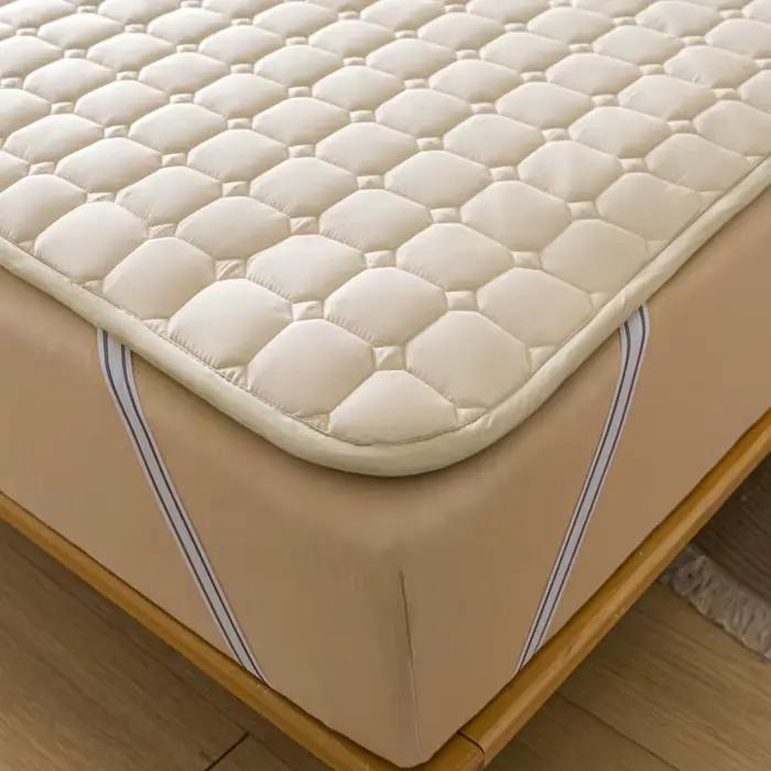 Housse de matelas douce matelassée, protection de matelas respirante, drap de lit antidérapant avec