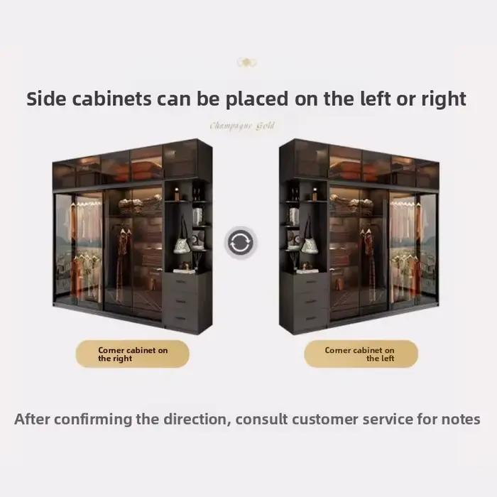 Armoires sur mesure, unités de rangement pour chambre à coucher, armoires de luxe de style italien,