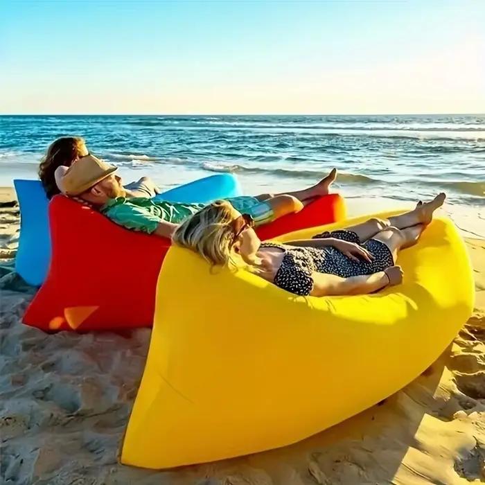 Canapé-lit gonflable d'extérieur LUSQI, matelas de camping à gonflage rapide pour la sieste à la pla
