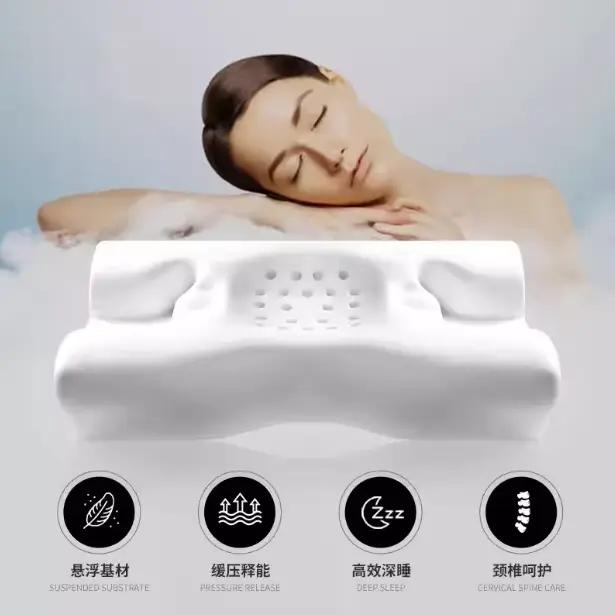 Oreiller de beauté 3D pour le sommeil latéral, mousse à mémoire de forme, oreiller cervical pour le