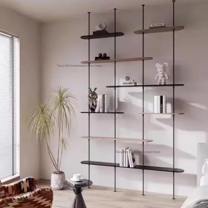 Bibliothèque au design minimaliste pour gagner de l'espace, bibliothèque de rangement moderne, salon