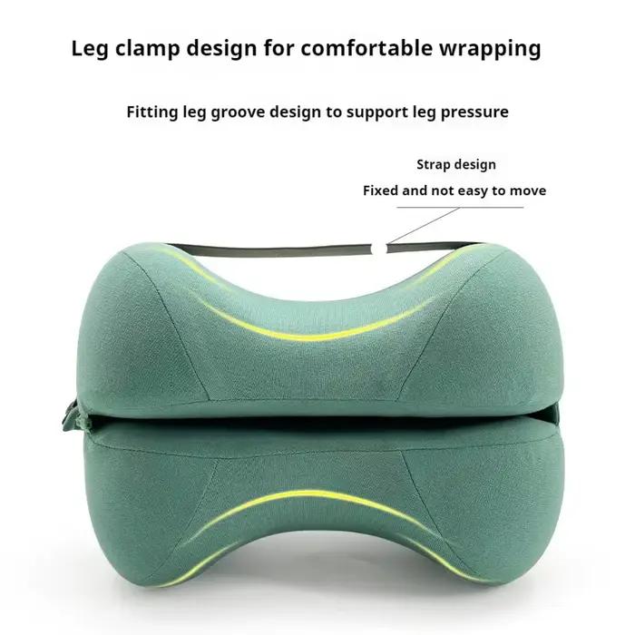 Oreiller de genou profilé pour dormir, oreiller de jambe en mousse à mémoire de forme rafraîchissant
