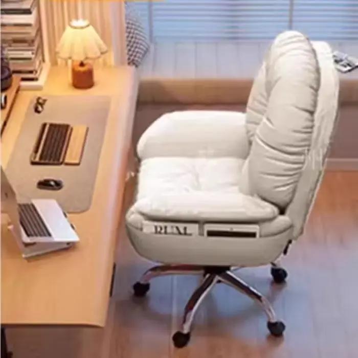 Roues blanches chaise De bureau Support arrière pivotant chaise De bureau ergonomique salle De médit