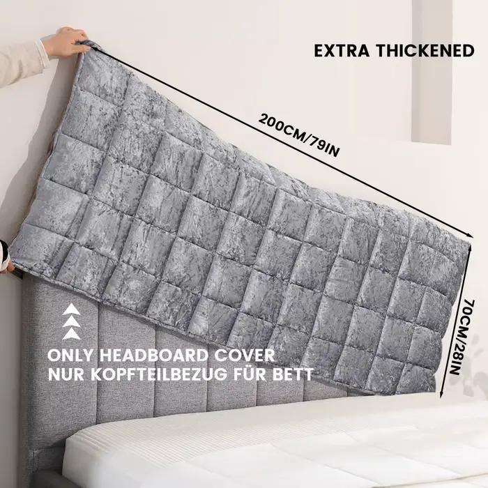 Housse de lit simple ou double matelassée et élastique pour la protection et la décoration de la cha