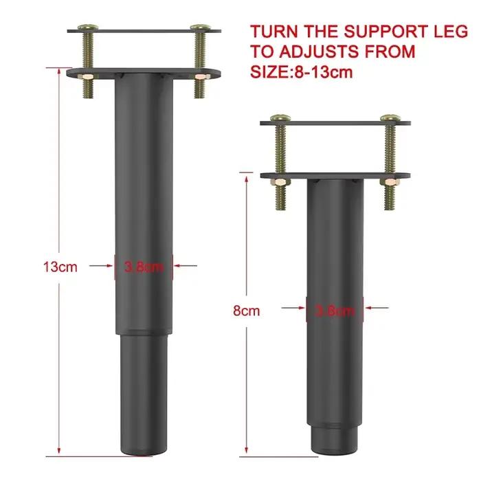 Pieds de Lit Extensibles Réglables avec NucleoFrame, Pied de Meuble, Quincaillerie en Forme de T