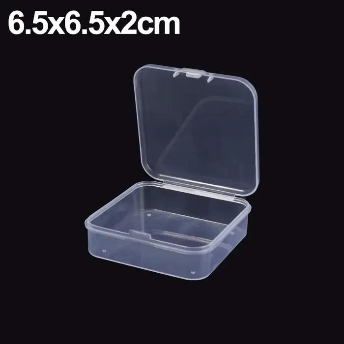 20/1x récipients en plastique, petite boîte de rangement transparente avec couvercle à charnière pou