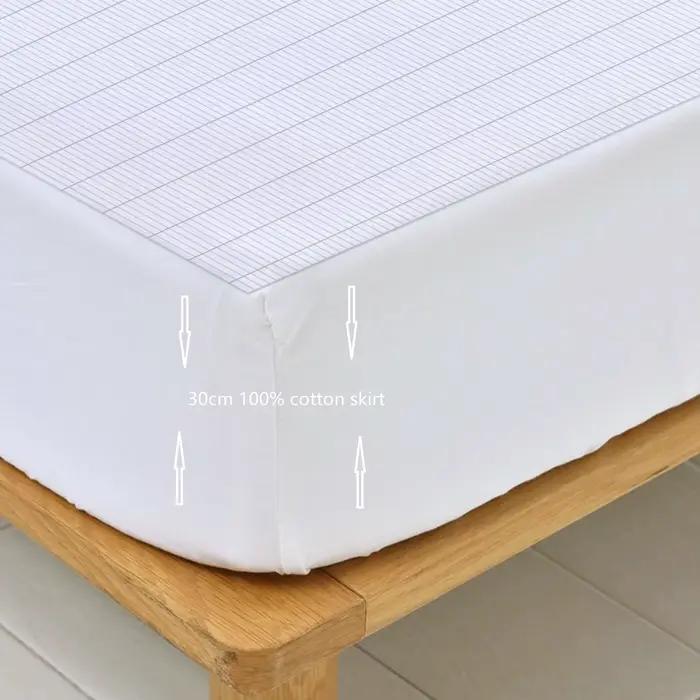 MAXSHARER Drap-housse de mise à la terre Coton biologique avec fibre d'argent conductrice Drap-houss