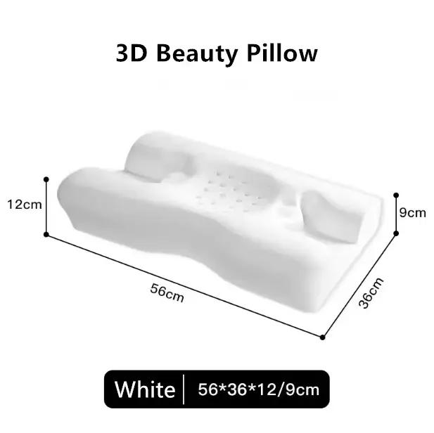 Oreiller de beauté 3D pour le sommeil latéral, mousse à mémoire de forme, oreiller cervical pour le