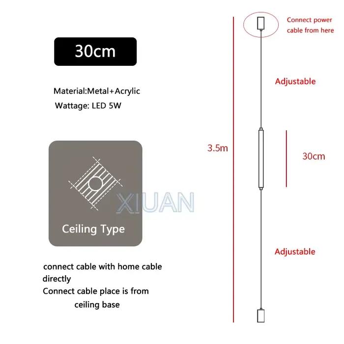 Italie Design chambre chevet LED lampadaires acrylique appliques longue ligne lumière moderne noir h