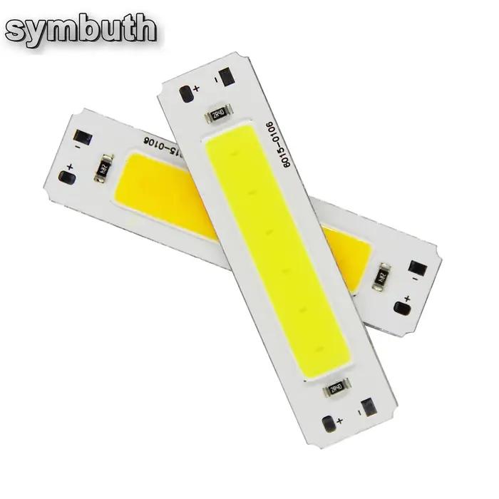 Ampoule Led Cob d'entrée 5V Source de bande lumineuse pour bricolage USB Led éclairage 2W 60x15mm 6c