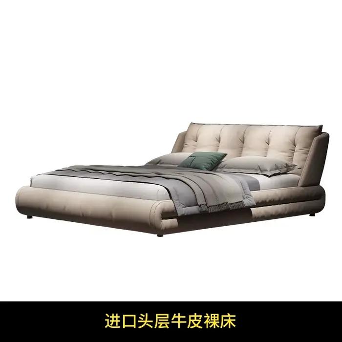 180x200cm chambre principale moderne 2 personnes lit Composite cuir confortable vers le bas sac lits