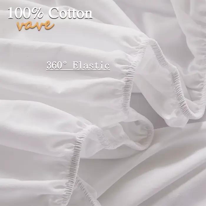 Drap-housse 100% coton avec bandes élastiques, housses de matelas réglables antidérapantes pour lit