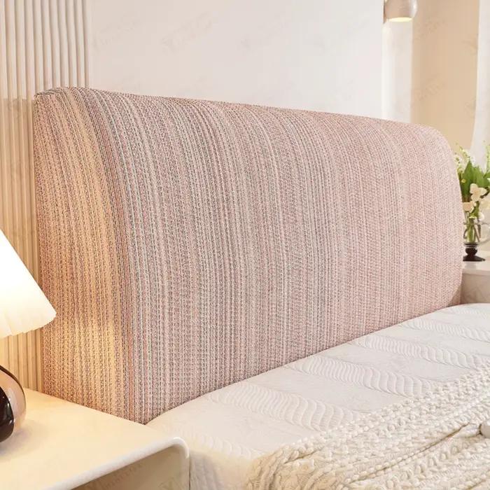 Housse de tête de lit en lin texturé très résistante, super extensible, en chenille douce et robuste