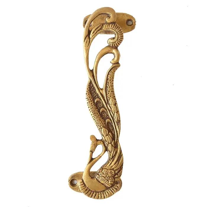 Poignée de porte de garde-robe vintage faite à la main, entièrement en cuivre, poignée de porte de v