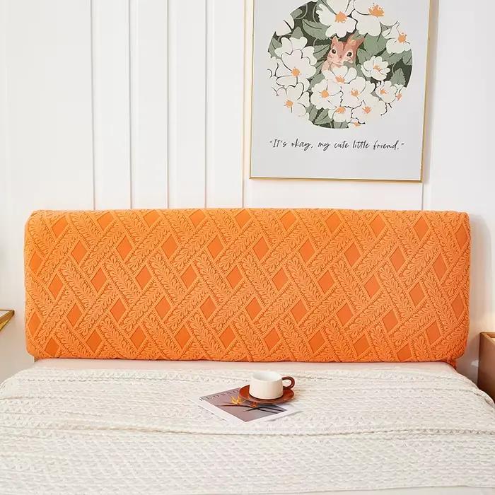 Housse de tête de lit en rotin jacquard stéréo entièrement enveloppante