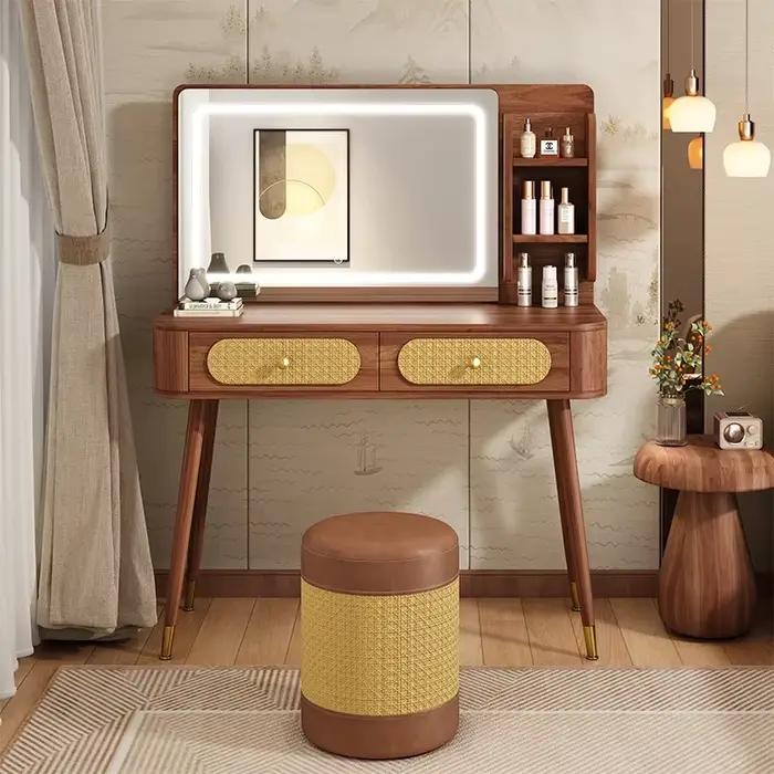 Table De vanité De luxe en rotin Tallboy Femme Unique esthétique Premium Table De vanité élégant cla