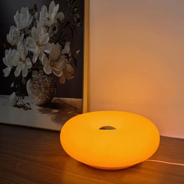 Bauhaus lampe de table prise USB chambre lampe de chevet salon salle à manger décoration beignet lum