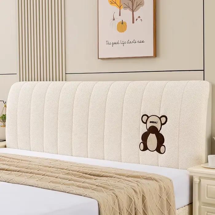 Housse de tête de lit matelassée, épaisse, Durable, Style crème, dessin animé, couverture complète,