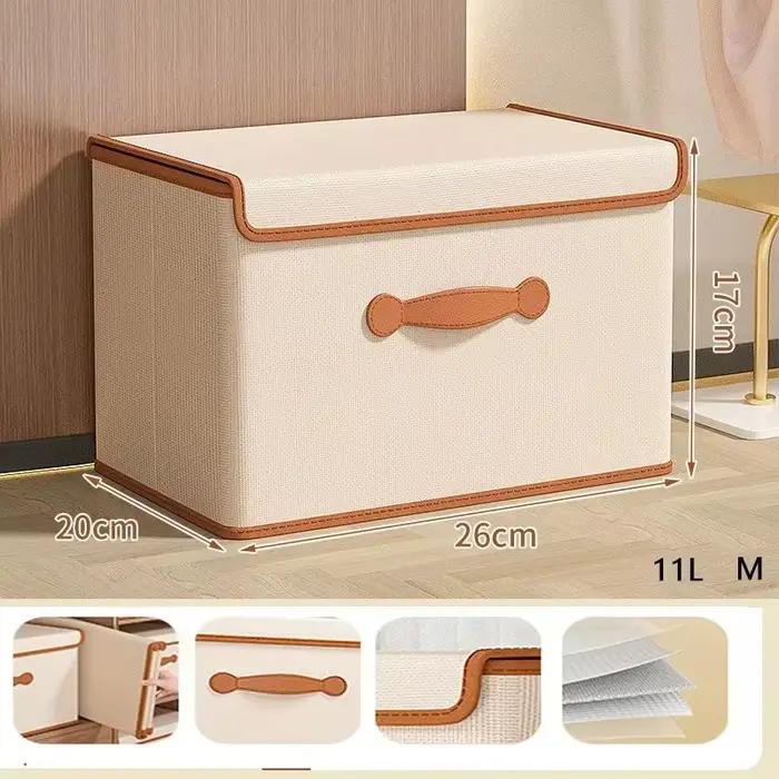 Boîte de rangement pour vêtements avec couvercle, pour usage domestique, garde-robe, sous-vêtements,