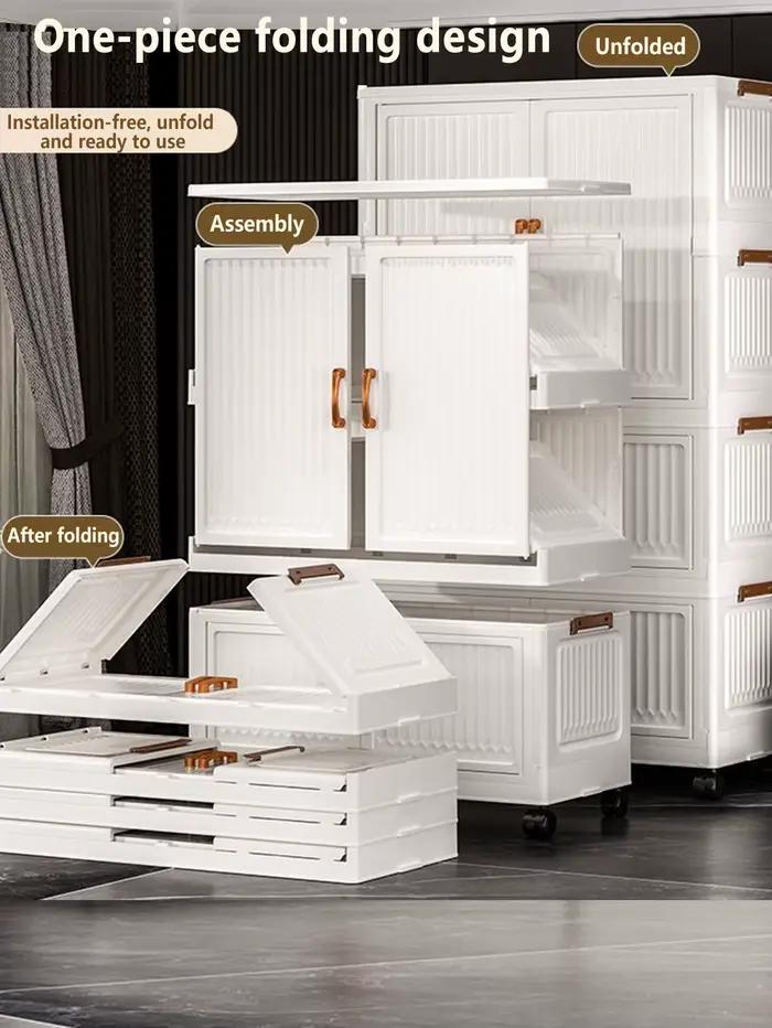 Armoire de rangement pliable pour bébé, Installation gratuite, petite armoire multicouche pour enfan