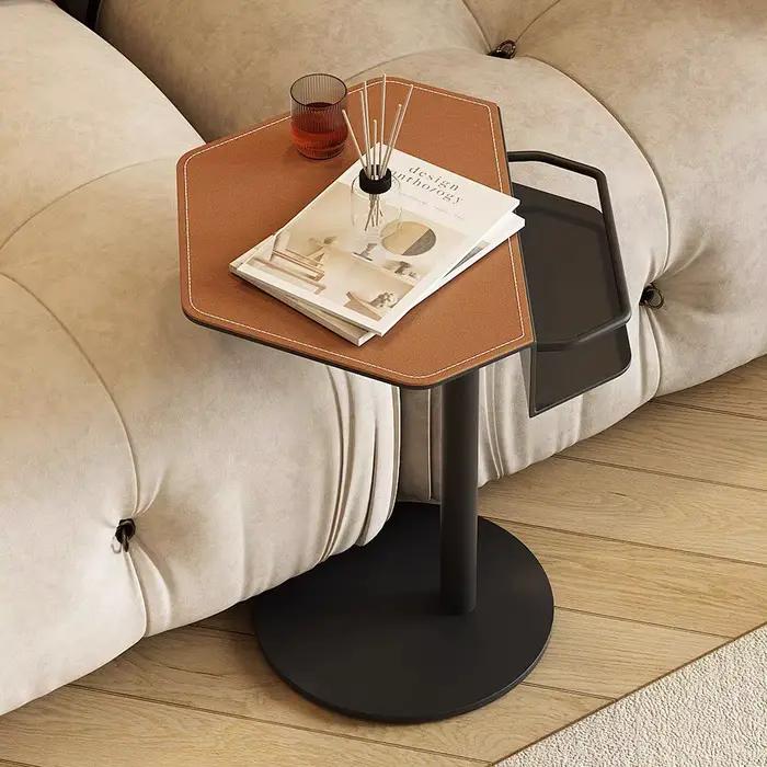 Tables d'appoint en métal pour chambre à coucher, petites tables d'appoint irrégulières modernes ave