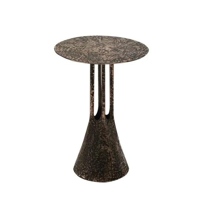 Petite table basse ronde en métal, table d'appoint en laiton antique, salon moderne, conception Manu