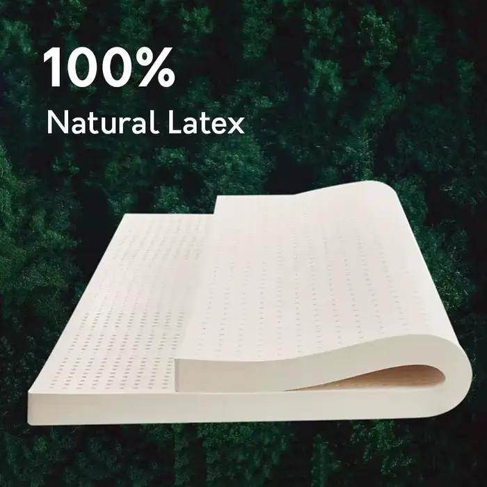 Matelas en latex naturel 100% thaïlandais avec housse, matelas en caoutchouc naturel pur, lit épais