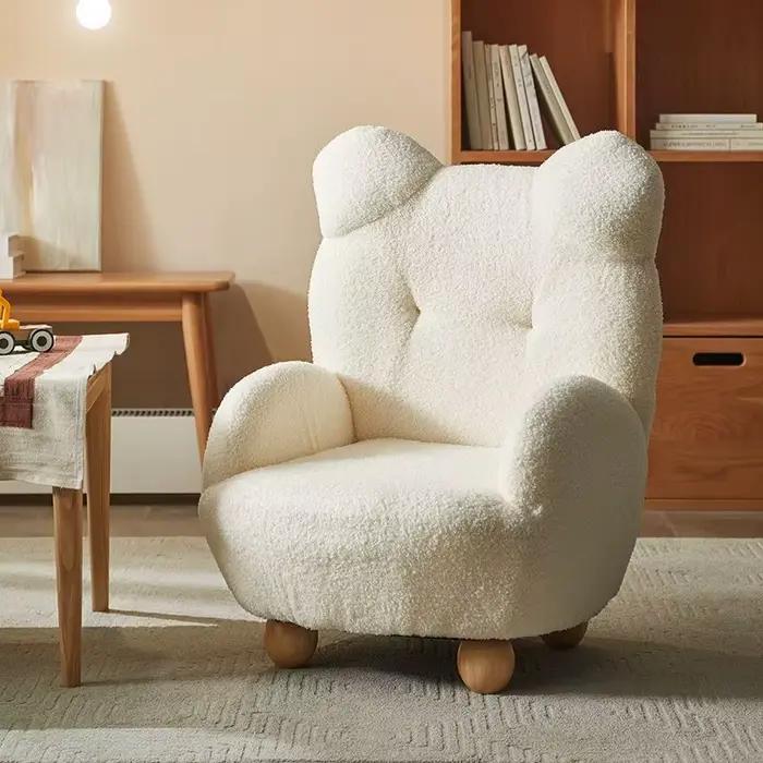 Adorable chaise longue en forme d'ours, Mini canapé simple pour chambre d'enfants, fauteuil Compact