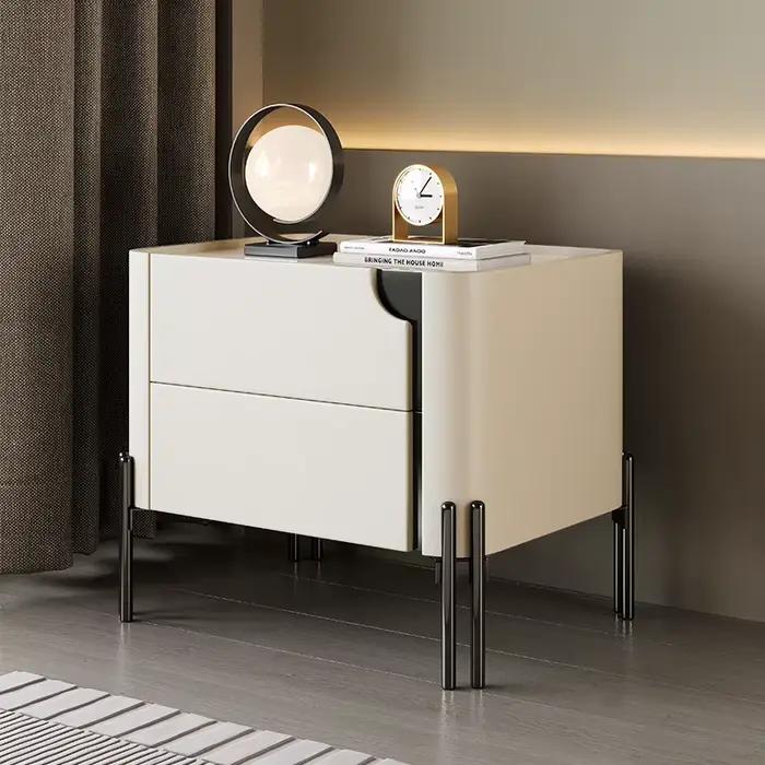 Tables de chevet au design moderne, style européen de luxe, table de nuit simple avec tiroirs, meubl