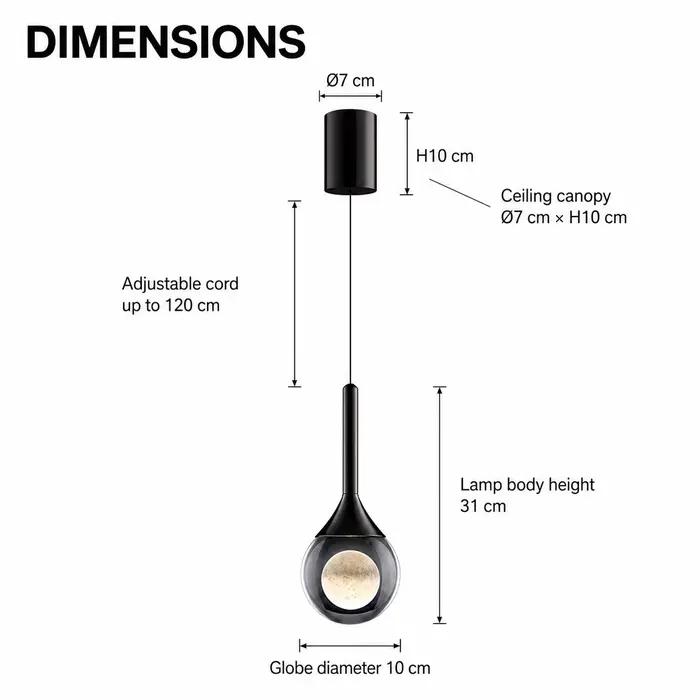 Lustre de chevet LED moderne 110-220V en aluminium, 3 couleurs de lumière, pour chambre à coucher, b