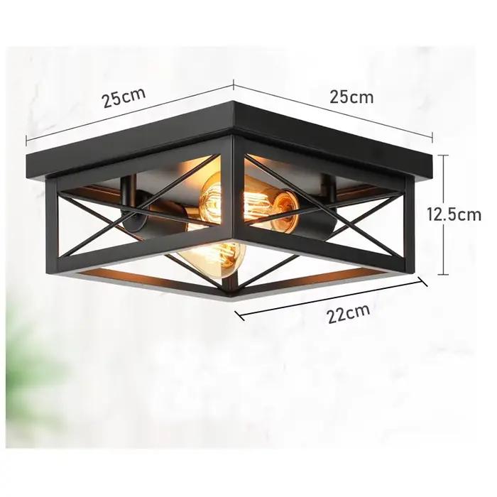 Plafonnier industriel rétro américain, luminaire décoratif de plafond, idéal pour un couloir, une sa