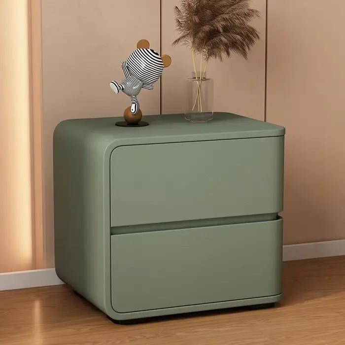 Meubles de chambre à coucher, Table de chevet grise de luxe, Design moderne, bon marché, Style franç