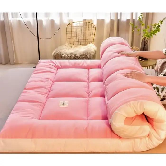 Surmatelas en peluche pour une expérience de sommeil luxueuse, coussin de lit doux au sol, couvertur