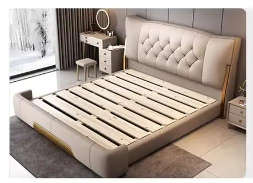 Lits de lecture fantaisie étanche King deux personnes lits multifonctions bases Queen Size Mobilier