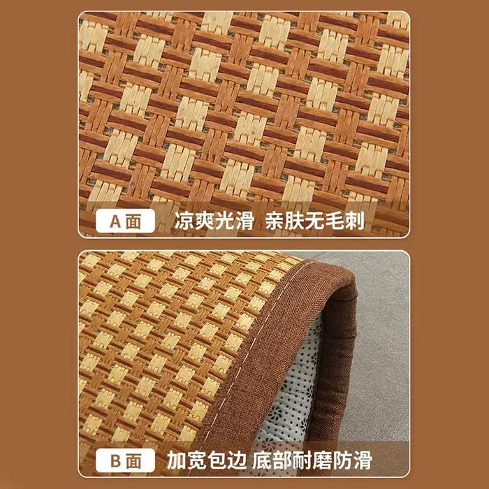Cool Mat – matelas d'été en rotin, double usage, pour dormir, coussin doux, tatami en éponge, pour l