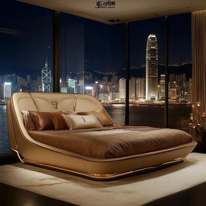 Superbe Lit matrimoniale Letto matrimoniale, meubles modernes uniques, confort amélioré, idéal pour