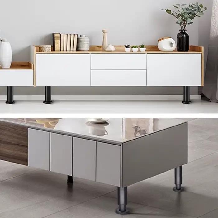 Pieds de meubles à support réglables 2 pièces, pieds de table télescopiques, cadre de support inféri