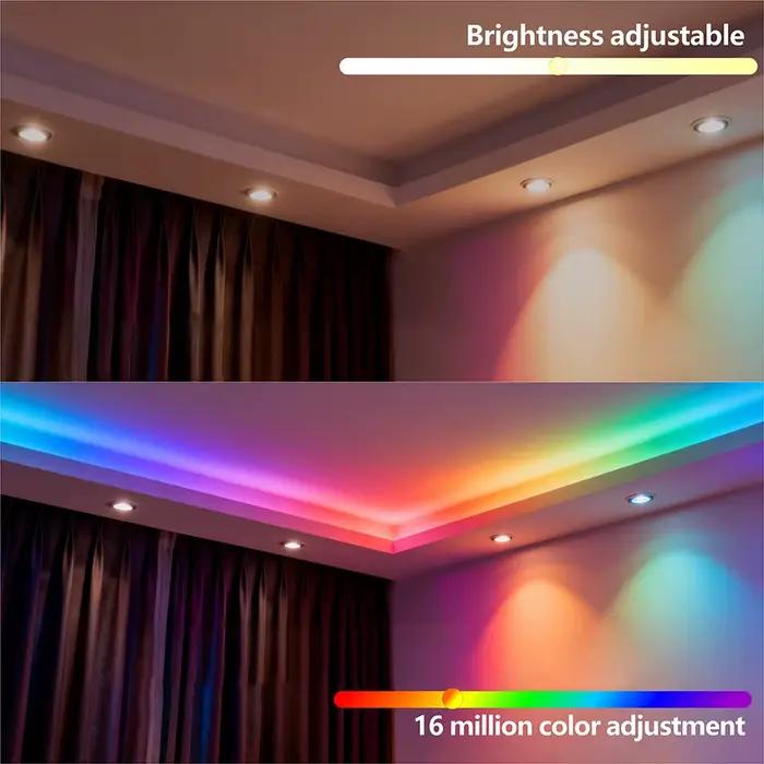 Bande LED adressable DC5V/12V WS2812B, bande LED 5050 RGB, lumière LED intelligente WS2812 PCB noir/