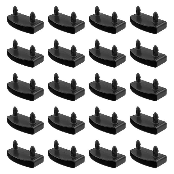 20 embouts de fixation noirs en plastique pour sommiers de lit, supports de remplacement pour couver