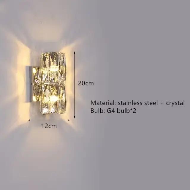 Lumière de luxe cristal hôtel fond mur salon chambre tête de lit nordique minimaliste moderne couloi