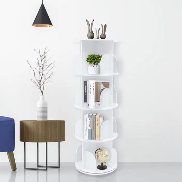 Bibliothèque rotative durable avec roulement à colonne en acier, 360 ° Installation de mortaise et