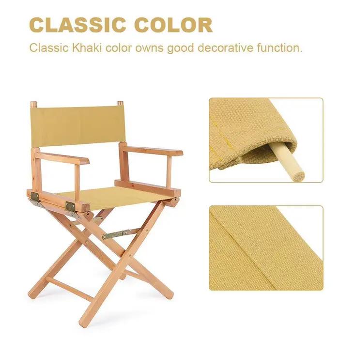 Kit de housses de siège et de dossier en toile beige, remplacement de chaise de réalisateur décontra
