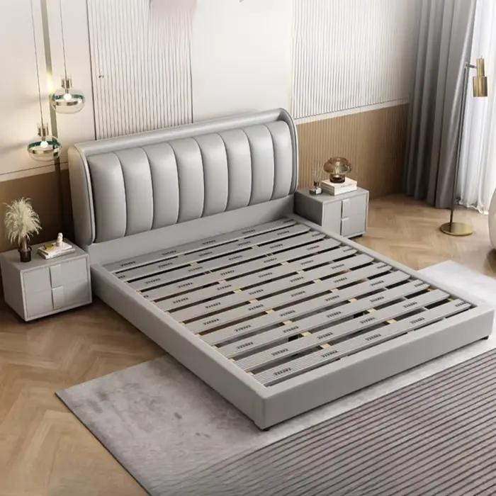 Lampe de luxe chambre à coucher blanc fille hôtel reine lit moderne matelas rangement Muebles Para E