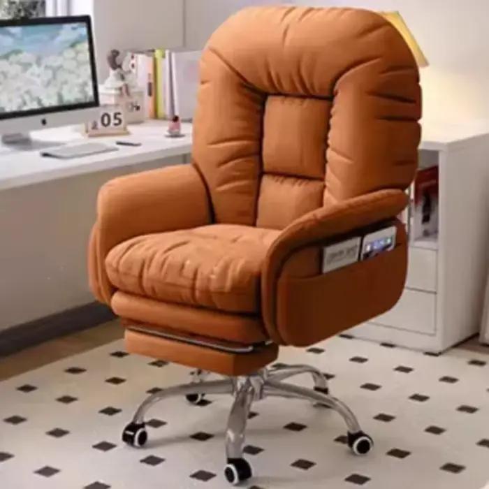 Roues blanches chaise De bureau Support arrière pivotant chaise De bureau ergonomique salle De médit