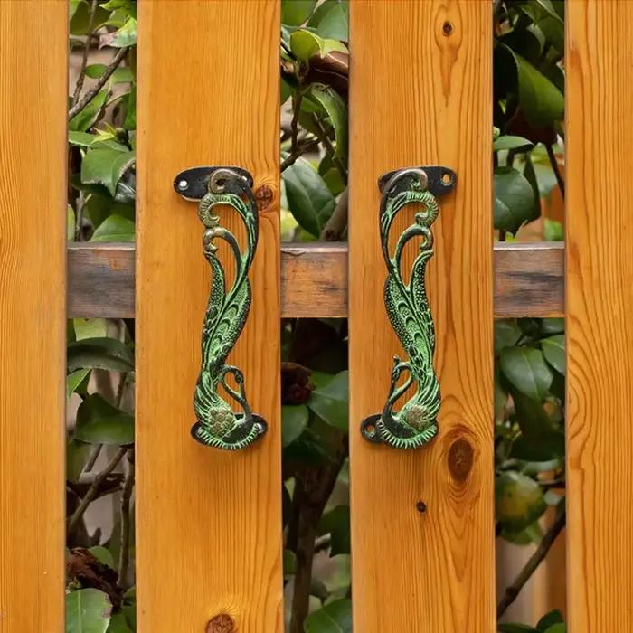 Poignée de porte de garde-robe vintage faite à la main, entièrement en cuivre, poignée de porte de v