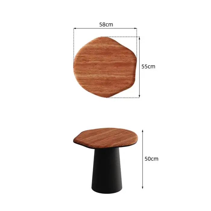 Tables basses d'angle pour chambre à coucher, style Japandi, vintage, marron, irrégulières, console,
