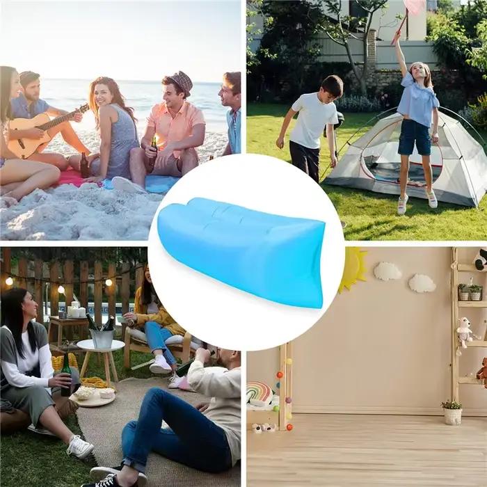 Canapé-lit gonflable d'extérieur LUSQI, matelas de camping à gonflage rapide pour la sieste à la pla