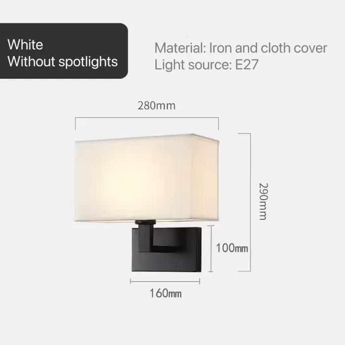 Applique Murale Moderne en Tissu, Luminaire Décoratif d'Nik, Idéal pour une Chambre à Coucher, un Hô