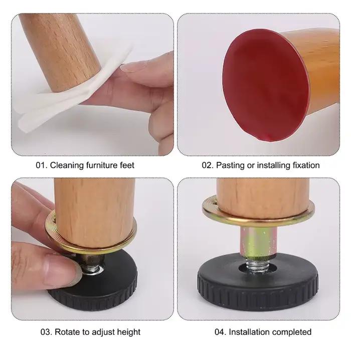 Stabilisateur de lit réglable, Support télescopique, Support fixe Anti-chincement pour meubles, armo